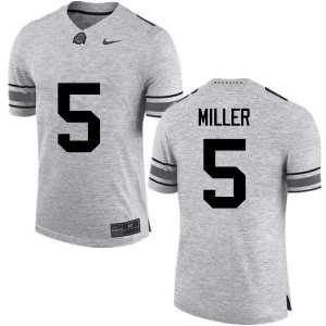 Men's Ohio State Buckeyes #5 Braxton Miller Gray Nike NCAA College Football Jersey New Arrival IDM7044JU